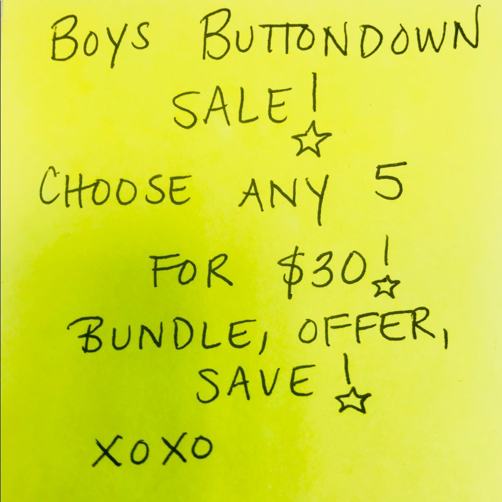Boys Buttondown Bonanza Sizes 12m-3/4T! 5 for $30